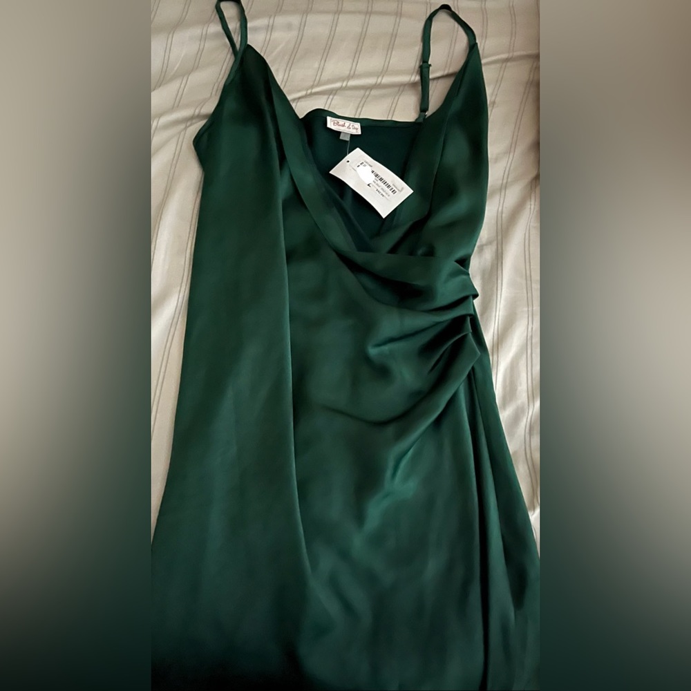 Mini Satin Green Dress NWT
